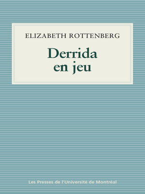 cover image of Derrida en jeu
